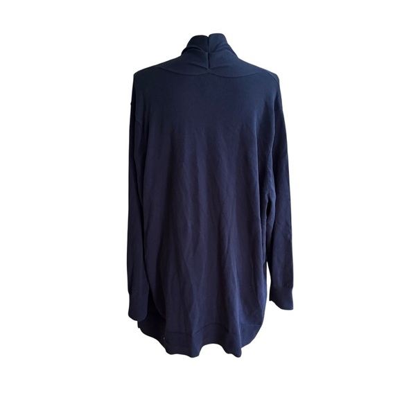 Lands End Womens Navy Blue Sweater Cardigan With Pockets Size 2X Light Weight - Picture 6 of 12